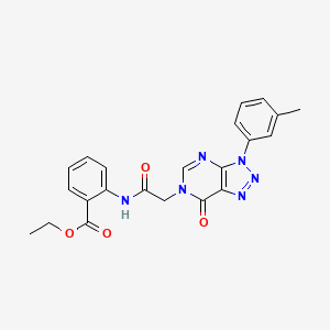 ethyl 2-(2-(7-oxo-3-(m-tolyl)-3H-[1,2,3]triazolo[4,5-d]pyrimidin-6(7H)-yl)acetamido)benzoate