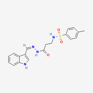 molecular formula C19H20N4O3S B2549220 (Z)-N-(3-(2-((1H-吲哚-3-基)亚甲基)肼基)-3-氧代丙基)-4-甲基苯磺酰胺 CAS No. 941904-36-5