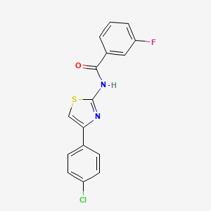 N-[4-(4-chlorophenyl)-1,3-thiazol-2-yl]-3-fluorobenzamide