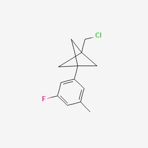 molecular formula C13H14ClF B2549222 1-(Chloromethyl)-3-(3-fluoro-5-methylphenyl)bicyclo[1.1.1]pentane CAS No. 2287290-18-8