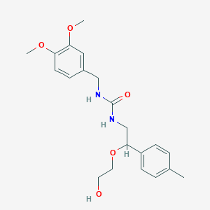 molecular formula C21H28N2O5 B2549226 1-(3,4-Dimethoxybenzyl)-3-(2-(2-hydroxyethoxy)-2-(p-tolyl)ethyl)urea CAS No. 1798524-10-3