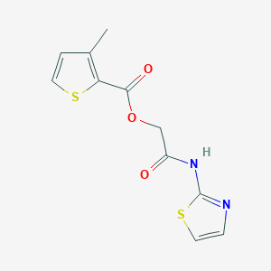 2-Oxo-2-(1,3-thiazol-2-ylamino)ethyl 3-methylthiophene-2-carboxylate