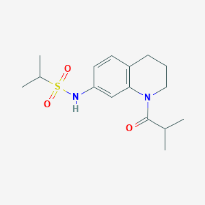 molecular formula C16H24N2O3S B2549237 N-(1-isobutyryl-1,2,3,4-tetrahydroquinolin-7-yl)propane-2-sulfonamide CAS No. 941900-69-2