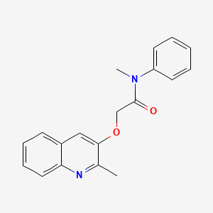 molecular formula C19H18N2O2 B2549243 N-甲基-2-[(2-甲基-3-喹啉基)氧基]-N-苯基乙酰胺 CAS No. 866149-86-2