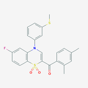 (2,4-dimethylphenyl){6-fluoro-4-[3-(methylthio)phenyl]-1,1-dioxido-4H-1,4-benzothiazin-2-yl}methanone