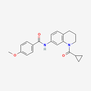 N-(1-(cyclopropanecarbonyl)-1,2,3,4-tetrahydroquinolin-7-yl)-4-methoxybenzamide