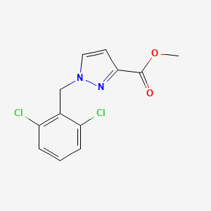 molecular formula C12H10Cl2N2O2 B2549256 methyl 1-(2,6-dichlorobenzyl)-1H-pyrazole-3-carboxylate CAS No. 956690-92-9