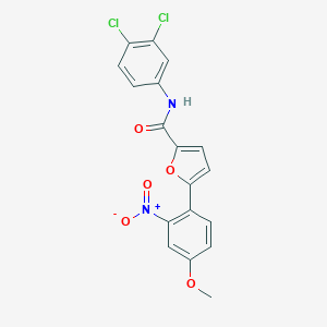 molecular formula C18H12Cl2N2O5 B254926 N-(3,4-dichlorophenyl)-5-(4-methoxy-2-nitrophenyl)furan-2-carboxamide 