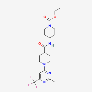 Ethyl 4-[({1-[2-methyl-6-(trifluoromethyl)pyrimidin-4-yl]piperidin-4-yl}carbonyl)amino]piperidine-1-carboxylate