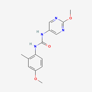 molecular formula C14H16N4O3 B2549265 1-(4-Methoxy-2-methylphenyl)-3-(2-methoxypyrimidin-5-yl)urea CAS No. 1396767-61-5