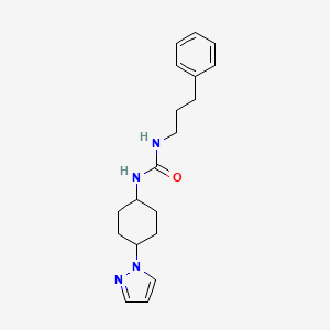 1-(3-phenylpropyl)-3-[4-(1H-pyrazol-1-yl)cyclohexyl]urea