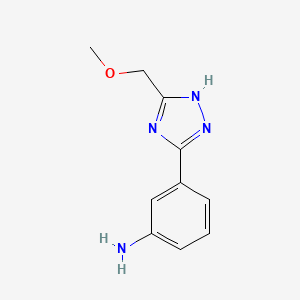 3-[3-(methoxymethyl)-1H-1,2,4-triazol-5-yl]aniline