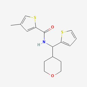 4-methyl-N-[(oxan-4-yl)(thiophen-2-yl)methyl]thiophene-2-carboxamide