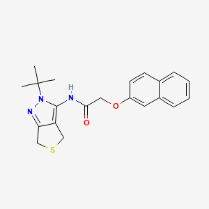 N-(2-tert-butyl-4,6-dihydrothieno[3,4-c]pyrazol-3-yl)-2-naphthalen-2-yloxyacetamide