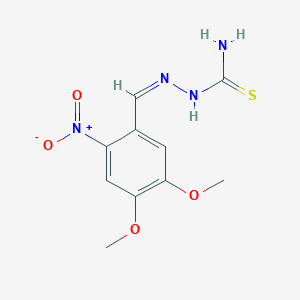 molecular formula C10H12N4O4S B254928 [(Z)-(4,5-dimethoxy-2-nitrophenyl)methylideneamino]thiourea 