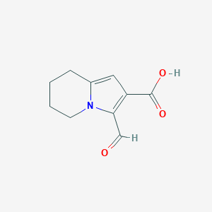 B2549280 3-Formyl-5,6,7,8-tetrahydroindolizine-2-carboxylic acid CAS No. 2219380-04-6