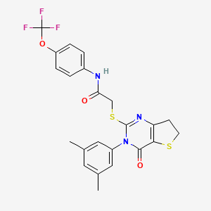 2-((3-(3,5-dimethylphenyl)-4-oxo-3,4,6,7-tetrahydrothieno[3,2-d]pyrimidin-2-yl)thio)-N-(4-(trifluoromethoxy)phenyl)acetamide