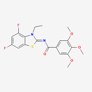 molecular formula C19H18F2N2O4S B2549284 (Z)-N-(3-éthyl-4,6-difluoro benzo[d]thiazol-2(3H)-ylidène)-3,4,5-triméthoxybenzamide CAS No. 868371-31-7