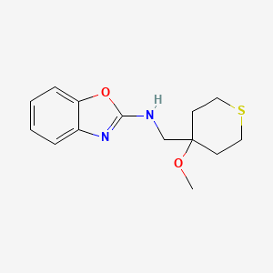 molecular formula C14H18N2O2S B2549286 N-[(4-Methoxythian-4-yl)methyl]-1,3-benzoxazol-2-amine CAS No. 2379994-54-2