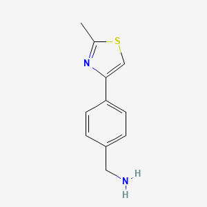 molecular formula C11H12N2S B2549290 [4-(2-Methyl-1,3-thiazol-4-yl)phenyl]methanamine CAS No. 864263-36-5