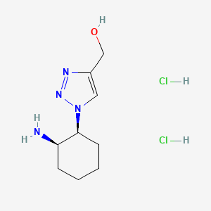 molecular formula C9H18Cl2N4O B2549291 [1-[(1S,2R)-2-Aminocyclohexyl]triazol-4-yl]methanol;dihydrochloride CAS No. 1807933-86-3