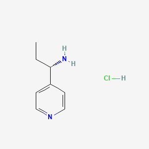 molecular formula C8H13ClN2 B2549297 (S)-1-(4-Pyridinyl)propylamine 2hcl CAS No. 1311254-93-9