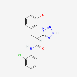 molecular formula C17H16ClN5O2 B2549303 N-(2-chlorophenyl)-3-(3-methoxyphenyl)-2-(2H-tetrazol-5-yl)propanamide CAS No. 483993-40-4