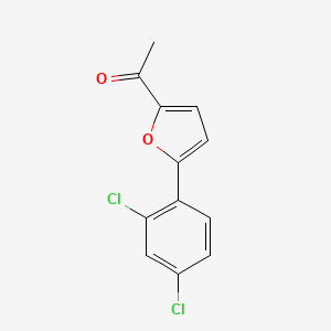 molecular formula C12H8Cl2O2 B2549306 1-[5-(2,4-Dichlorophenyl)-2-furyl]-1-ethanone CAS No. 338756-37-9