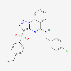 molecular formula C24H20ClN5O2S B2549313 N-(4-chlorobenzyl)-3-[(4-ethylphenyl)sulfonyl][1,2,3]triazolo[1,5-a]quinazolin-5-amine CAS No. 872200-04-9