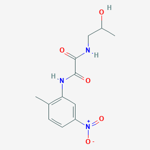 molecular formula C12H15N3O5 B2549316 N1-(2-hydroxypropyl)-N2-(2-methyl-5-nitrophenyl)oxalamide CAS No. 899978-84-8