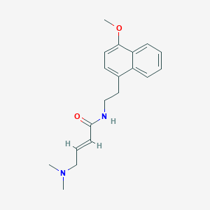 molecular formula C19H24N2O2 B2549318 (E)-4-(Dimethylamino)-N-[2-(4-methoxynaphthalen-1-yl)ethyl]but-2-enamide CAS No. 2411333-76-9