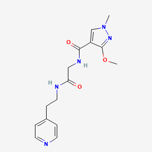 3-methoxy-1-methyl-N-(2-oxo-2-((2-(pyridin-4-yl)ethyl)amino)ethyl)-1H-pyrazole-4-carboxamide