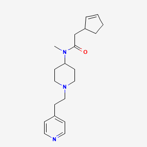 2-(cyclopent-2-en-1-yl)-N-methyl-N-{1-[2-(pyridin-4-yl)ethyl]piperidin-4-yl}acetamide