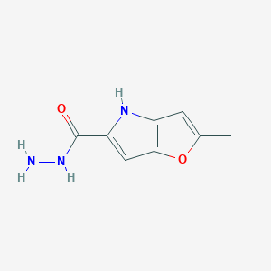 molecular formula C8H9N3O2 B2549331 2-甲基-4H-呋喃[3,2-b]吡咯-5-甲酰肼 CAS No. 168837-89-6