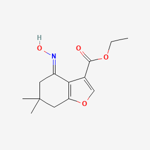 ethyl (4E)-4-(hydroxyimino)-6,6-dimethyl-4,5,6,7-tetrahydro-1-benzofuran-3-carboxylate