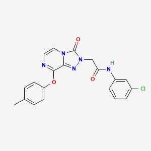 molecular formula C20H16ClN5O3 B2549356 N-(3-chlorophenyl)-2-[8-(4-methylphenoxy)-3-oxo-2H,3H-[1,2,4]triazolo[4,3-a]pyrazin-2-yl]acetamide CAS No. 1251675-73-6