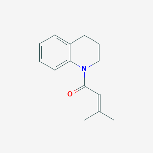 molecular formula C14H17NO B254936 1-(3-Methyl-2-butenoyl)-1,2,3,4-tetrahydroquinoline 