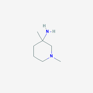 molecular formula C7H16N2 B2549385 1,3-Dimethylpiperidin-3-amine CAS No. 1236348-35-8