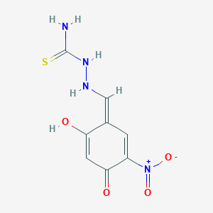 molecular formula C8H8N4O4S B254939 [[(Z)-(2-hydroxy-5-nitro-4-oxocyclohexa-2,5-dien-1-ylidene)methyl]amino]thiourea 
