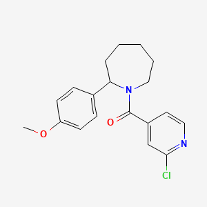 molecular formula C19H21ClN2O2 B2549392 1-(2-Chloropyridine-4-carbonyl)-2-(4-methoxyphenyl)azepane CAS No. 1223407-52-0