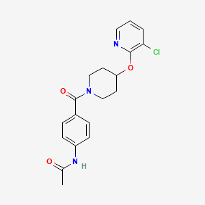 N-(4-(4-((3-chloropyridin-2-yl)oxy)piperidine-1-carbonyl)phenyl)acetamide