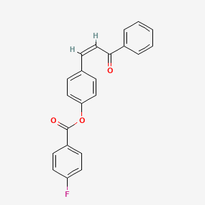 molecular formula C22H15FO3 B2549402 4-[(Z)-3-氧代-3-苯基-1-丙烯基]苯基-4-氟苯甲酸酯 CAS No. 331460-26-5