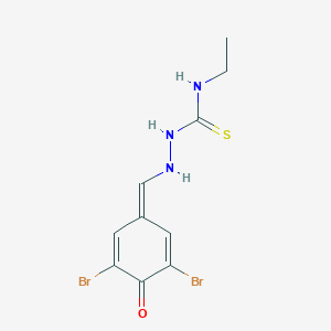 molecular formula C10H11Br2N3OS B254941 1-[(3,5-dibromo-4-oxocyclohexa-2,5-dien-1-ylidene)methylamino]-3-ethylthiourea 