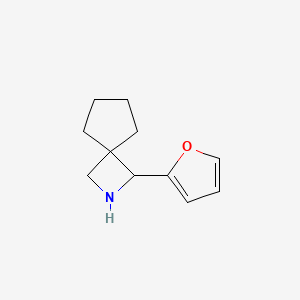 molecular formula C11H15NO B2549411 1-(呋喃-2-基)-2-氮杂螺[3.4]辛烷 CAS No. 1851646-05-3