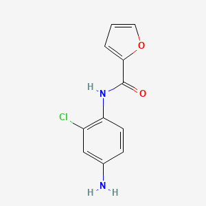 molecular formula C11H9ClN2O2 B2549412 N-(4-氨基-2-氯苯基)呋喃-2-甲酰胺 CAS No. 293737-95-8