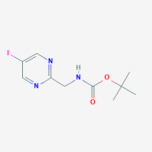 molecular formula C10H14IN3O2 B2549420 Tert-butyl N-[(5-iodopyrimidin-2-yl)methyl]carbamate CAS No. 2416233-54-8