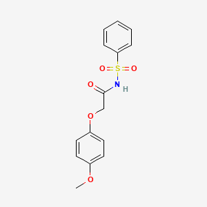 molecular formula C15H15NO5S B2549425 N-(benzenesulfonyl)-2-(4-methoxyphenoxy)acetamide CAS No. 17811-70-0