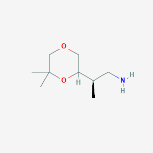 (2R)-2-(6,6-Dimethyl-1,4-dioxan-2-yl)propan-1-amine