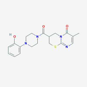 3-(4-(2-hydroxyphenyl)piperazine-1-carbonyl)-7-methyl-3,4-dihydropyrimido[2,1-b][1,3]thiazin-6(2H)-one
