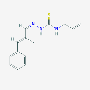 molecular formula C14H17N3S B254944 N-allyl-N'-(2-methyl-3-phenyl-2-propenylidene)carbamohydrazonothioic acid 